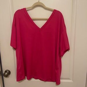 Shein Curve. Hot Pink Shirt. Size XXL.